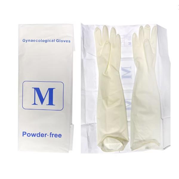 ODM Medical Protective Supplies Sterile Latex Gynecological Gloves Size M