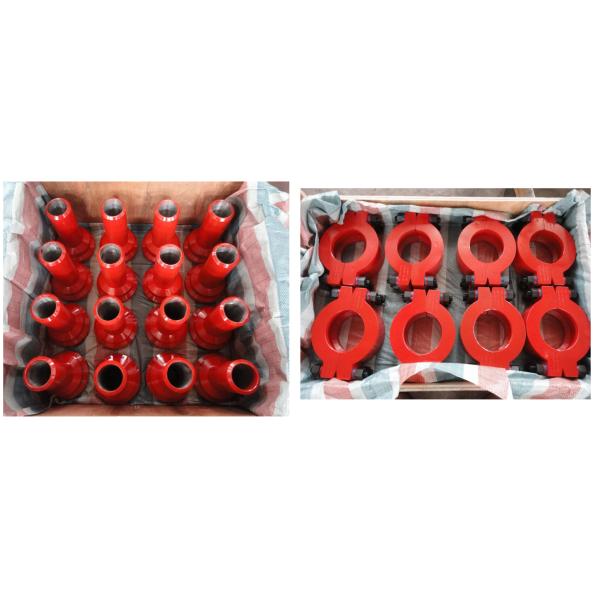 Red Wellhead Fittings No.5 Hub Clamp Connector For Safety Connection