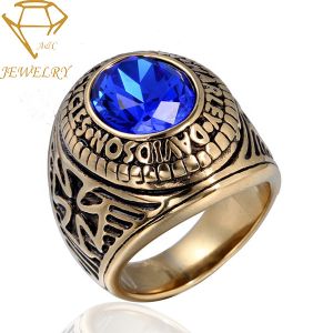 Quality Engraved Steel University Graduation Rings wholesale
