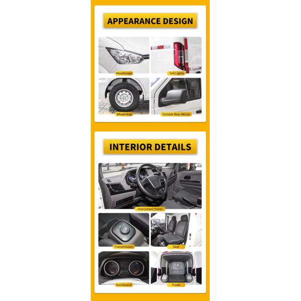 2024 New Vanvoiture Electrique New Energy Vehicles Carros Electric Cargo Mini Van New Gonow Shuailing 260km 60kw