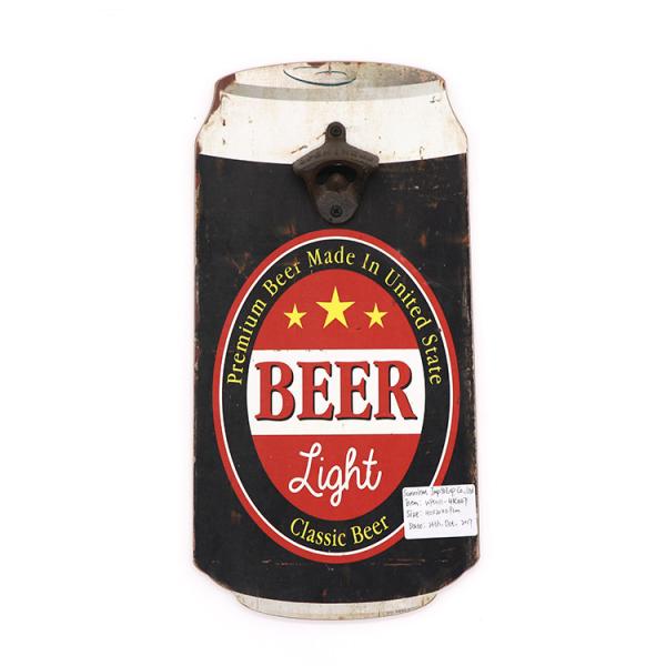 Eco Friendly Decorative Wall Mount Bottle Opener MDF With Paper Printing