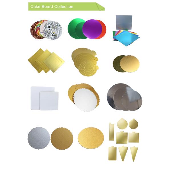 Dessert Plates Square Pastries Cardboard Cupcake Base