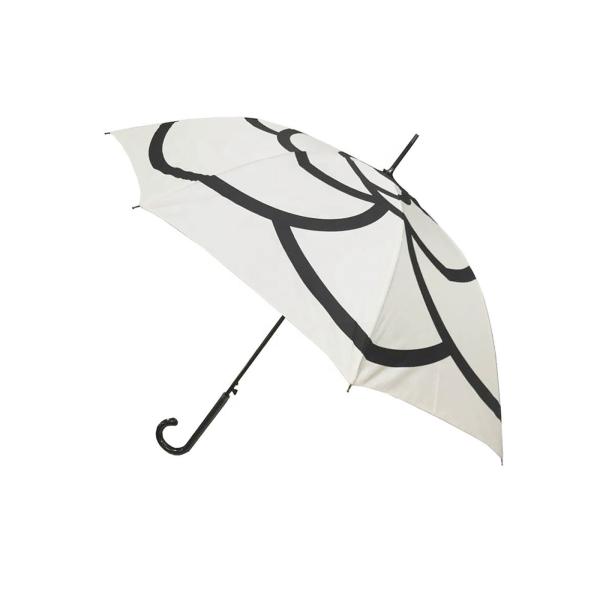 White Compact J Stick Umbrella , Ladies Automatic Umbrella Manual Close