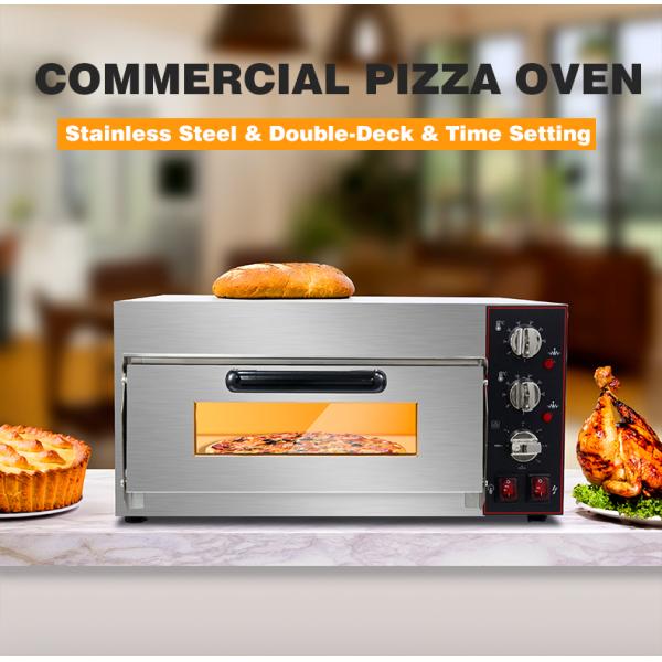 Electric Baking Bread Pizza Cake Cooking Oven with Pizza Stone and Timer 585x480x300mm
