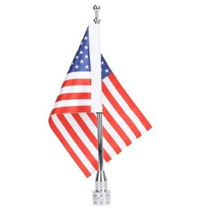 Buy cheap Vertical US And Pirate Flagpole For Harley Davidson Goldwing from wholesalers