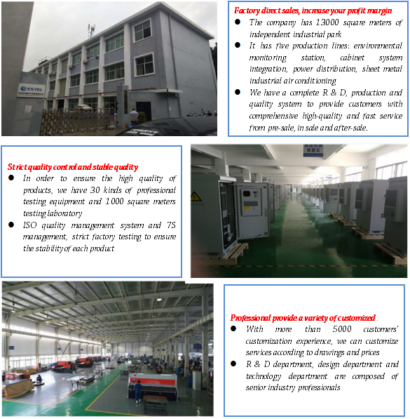 Anti theft Outdoor Electronic Equipment Enclosures Three Compartment Double Wall