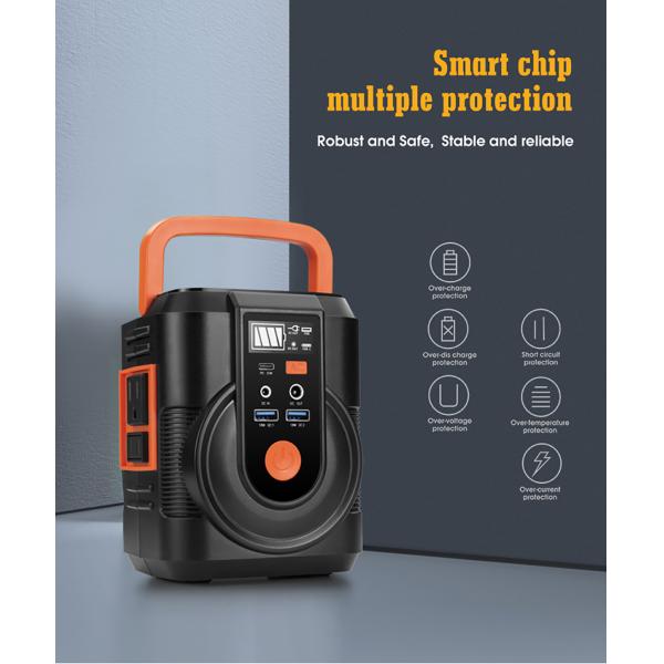 Solar Energy Storage Power Station 100W 110V 220V For Home Emergency