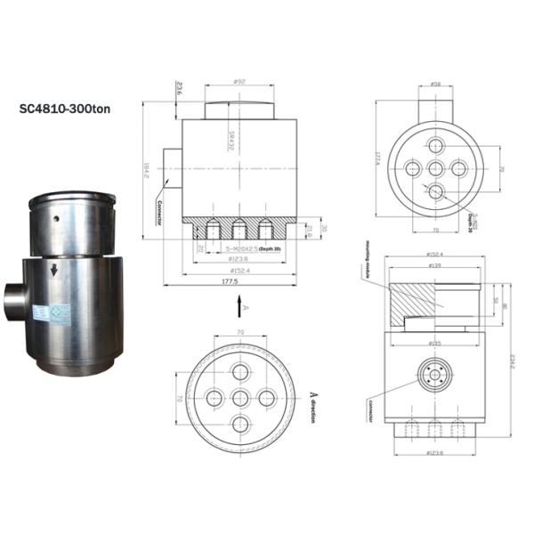 SC4811 Compression Type Canister Style 30 ton 300 ton Load Cell 500ton 1000ton Weight Sensor for Heavy-Duty Applications