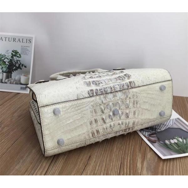 Exotic Genuine Alligator Skin Women Working Totes Large Shoulder Bag Authentic Crocodile Leather Lady Top-handle Handbag