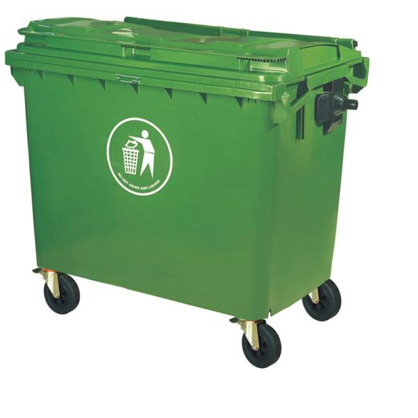 street waste bin garbage outdoor bin 660l plastic garbage bin