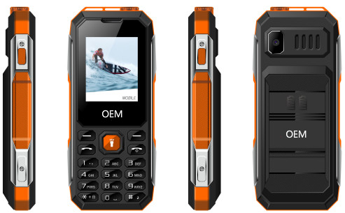 Factory Outlet New Product! 1.77 Inch GSM Rugged Feature Phone Dual SIM Cheap Cell Phones With Power Bank Flashing Light