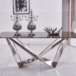 ODM Modern Dining Room Furniture 123kg Tempered Glass Rectangular Table