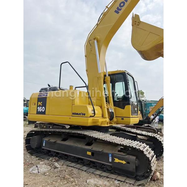 16 Ton Second Hand Komatsu PC160 Tracked Excavator Good Condition Original Color Shanghai