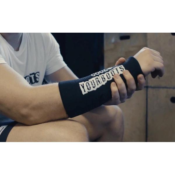 25x11CM Custom Sport Polyacrylamide Cool Gel Ice Sleeve Reusable Black Spandex Lycra