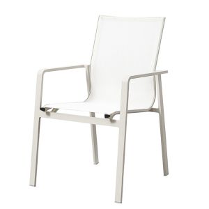 Quality Aluminum Outdoor Textilene Armrest Dining Chairs For Restaurant wholesale