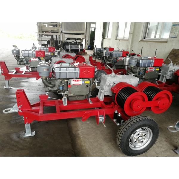 Diesel Engine Gasoline Powered Winch Electric Cable Double Drum Hoist Winch
