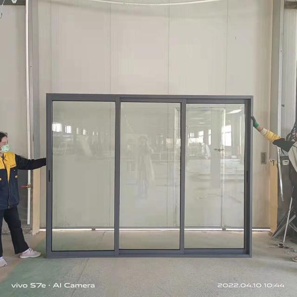 Hurricane Impact Aluminum Sliding Door For Balcony Big Tempered Glass Sliding Door