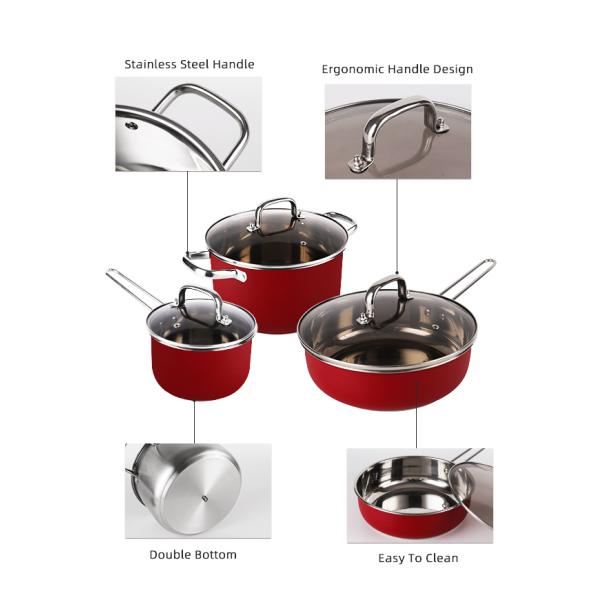 Hot Selling 12pcs Stainless Steel Cookware Set Cooking Tornado Pots And Pans Cookware Sets