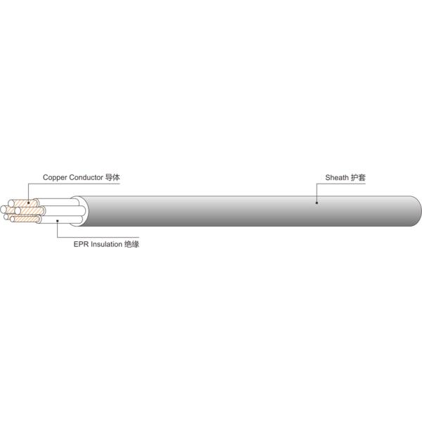 Round Shape 450V 5 Core Electrical Cable Bending Resistant For Contruction Elevator