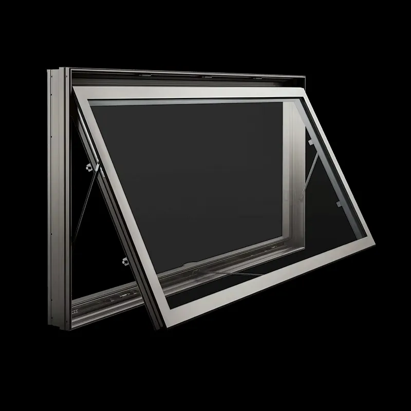Nfrc USA Customized Hurricane Impact Double Insulation Glass Soundproof Awning Windows Aluminum Casement