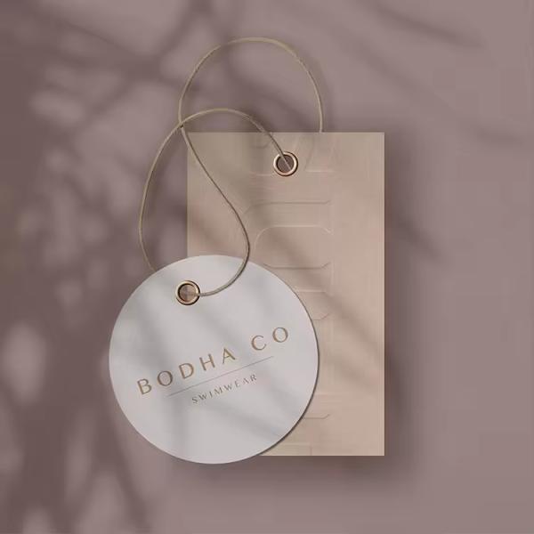 Anti Counterfeit Personalized Clothing Labels Wood Kraft Leather Custom Hang Tags For Clothing