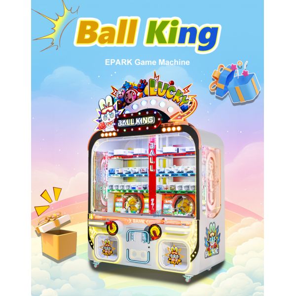 Coin-Operated Ball Roller Catch Arcade Prize Vending Machine - Interactive Arcade Game