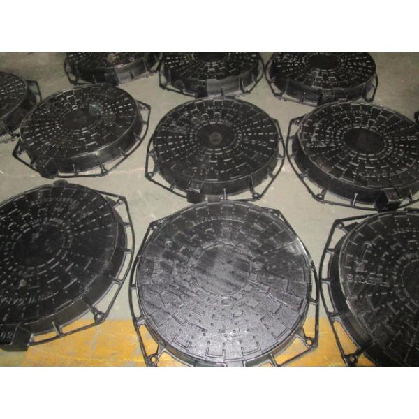 Black Heavy Duty Manhole Covers Metal Drain Cover Corrosion Resistant
