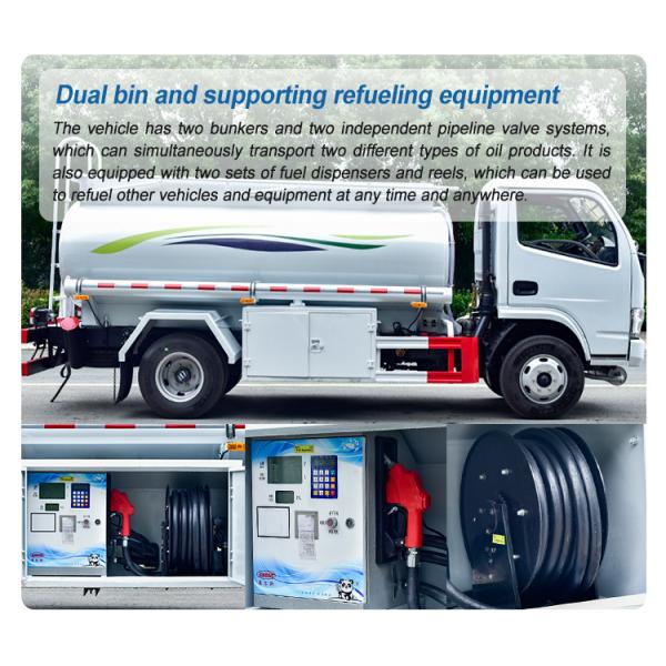 Customizable Dongfeng Fuel Truck 8.5m3 Left Hand Drive Fuel Tanker Truck