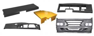Quality Fiberglass Front and back body parts/Cowl panel/Exterior trim/Battery boxes/covers/Engine covers wholesale