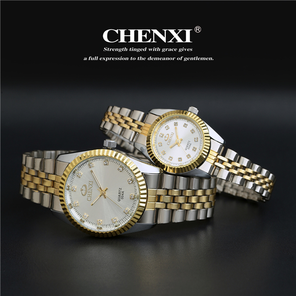 Online B2B B2C Selling Fashion Gold Watches Two Tone Color Stainless Steel Male Watches