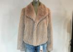 Mauve Ladies Faux Fur Coats Women ' S Long Furry Lapel Chic Winter Coats