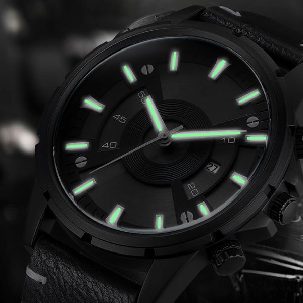 Multipurpose Mens Black Metal Watches scratchresistant wearresistant