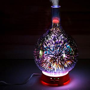 Quality 3D Color Glass Electronic Aroma Diffuser Essential Oil Aromatherapy Humidifier Aromatherapy Sprayer wholesale