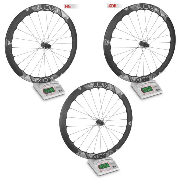 Lightweight Carbon Disc Brake Wheelset 54T Ratchet Wave Shape Carbon Road Bike Wheelset