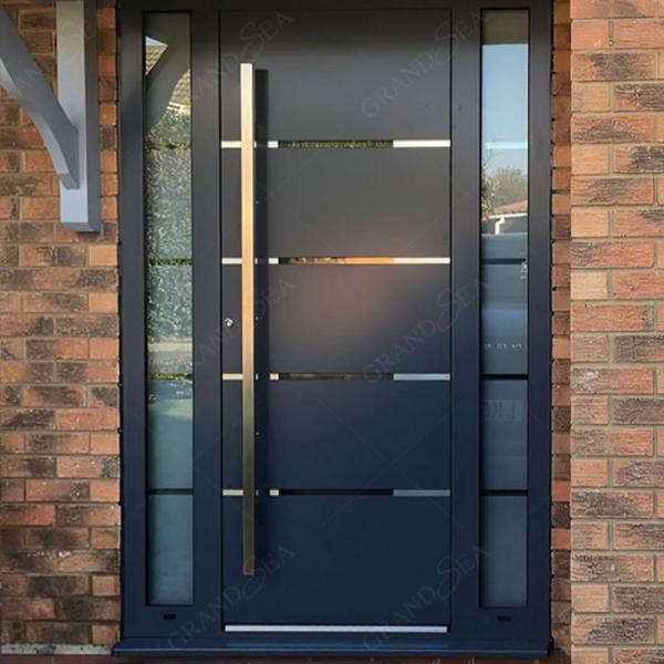 Italian Design Villa Entrance Security Luxury Aluminum Main Front Pivot Porta Modern Entry Wooden Pivot Door