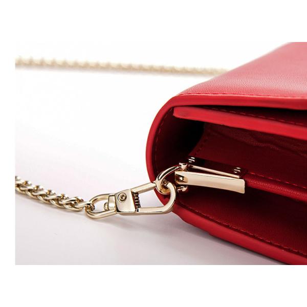 2019 new fashion Korean version of versatile vertical slant body mini bag PU leather chain mobile phone bag