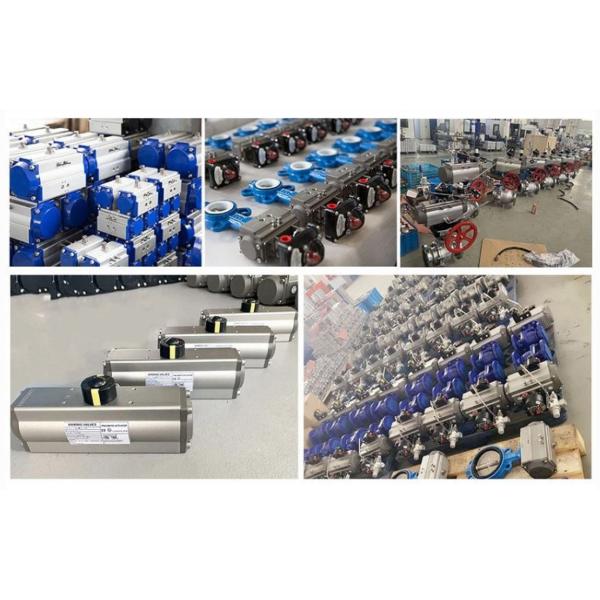 90 Rotation Rack Pinion Pneumatic Actuator Silver Colour Actuator Body