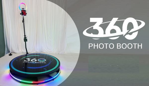 Slow Fast Motion 360 Photo Booth Machine Portable Revolving Selfie Platform