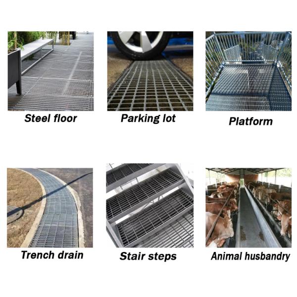 Roof Safety Walkway Aluminum Steel Grating Walkway For Stairs