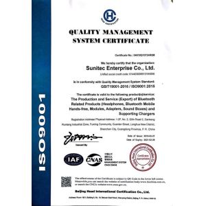 UNITECH ELECTRONICS (H.K.) CO.,LIMITED Certifications