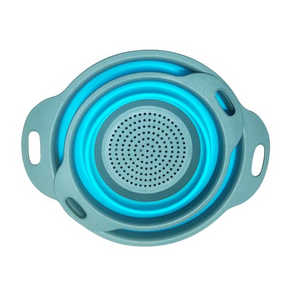 washing vegetable wash fruit over the sink folding kitchen silicone collapsible colander strainer set