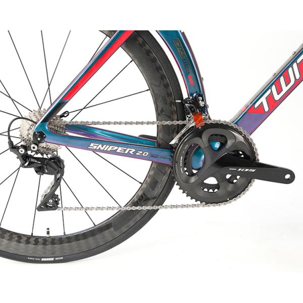 Shimano Groupset Disc Carbon Road Bike , 22 Speed Carbon Bike Alu Alloy CNC