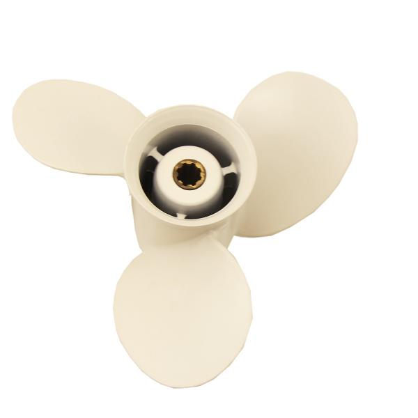 White Aluminum 3 Blade Small Outboard Propellers For Yamaha Motors 40/48HP