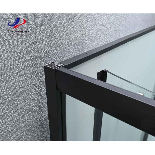 Modern Design Sliding Shower Doors Tempered Glass Matt black Frame Shower Pods Cabins