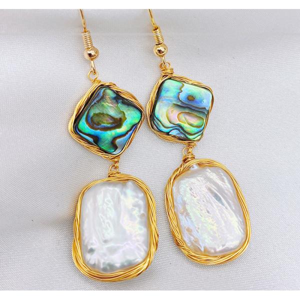 Natural Baroque Pearl Earring Fashion Korean Oversized White Pearl Drop Earrings for Women Fashion Earring Jeweryl