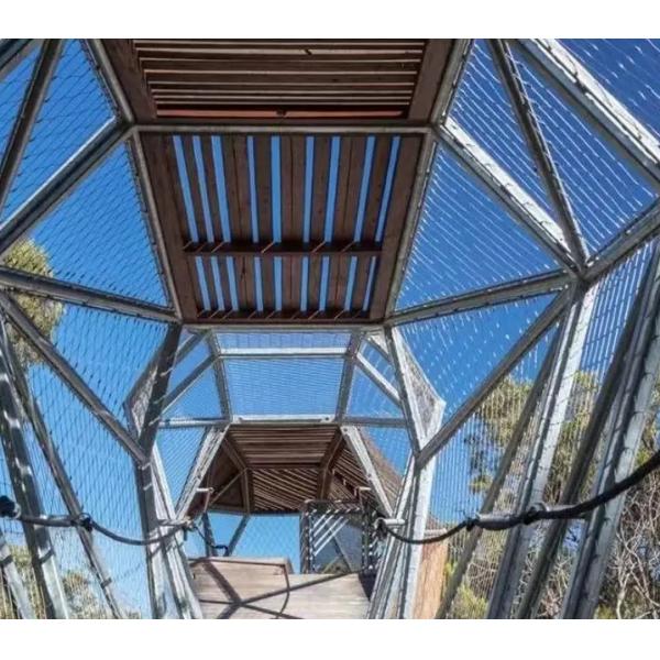 Inox 304 Flexible Woven Rope Mesh For Safety Handrail Fence