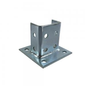 Quality 6x6 4x4 Surface Hot Dip Galvanized Steel Post Base For Concrete Aluminium Channel Fittings wholesale