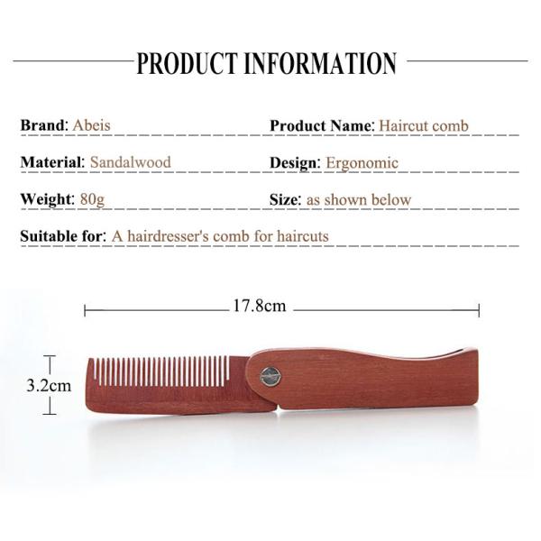 Comfortable Men's Foldable Beard Comb Folding Pocket Beard Comb SGS Certified