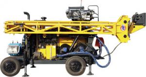 China HWL Drilling Depth 1000m  Wheel Trailer Hydraulic Core Drilling Machine on sale