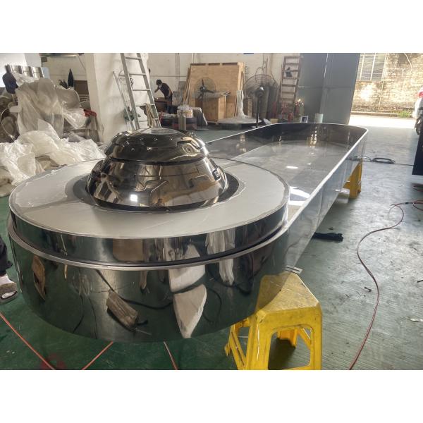 OEM Metal Art Sculptures Stainless Steel Wall Lighting Plating Sculpture